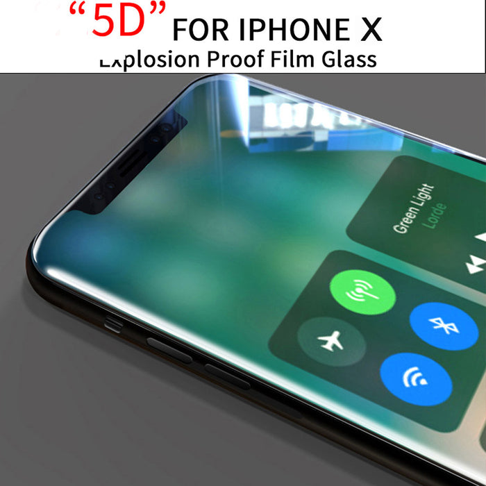 AXBETY For Apple iPhone X 5D Tempered Glass Screen Protector For iPhone X Glass Explosion Proof Film - iDeviceCase.com