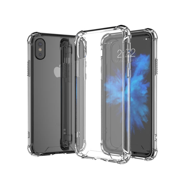 ELFTEAR Luxury Hard PC+Soft TPU Phone Case for iPhone X Silicone Frame Shockproof Slim Clear Transparent Phone Back Cover Coque - iDeviceCase.com