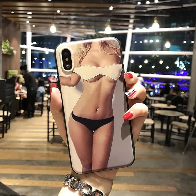 Romiky New case For iPhone X(10) Anti Knock Silicone Relief Fitness man Sexy Girl Case Soft TPU Cover for iphone x 10 - iDeviceCase.com