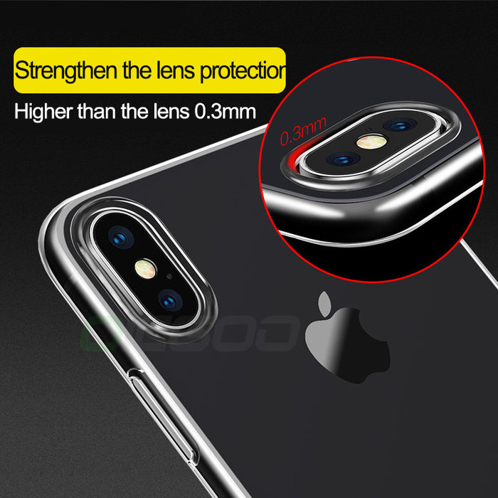 OICGOO Luxury Silicone Transparent TPU Case For iPhone X Ultra Thin Soft Full Cover - iDeviceCase.com