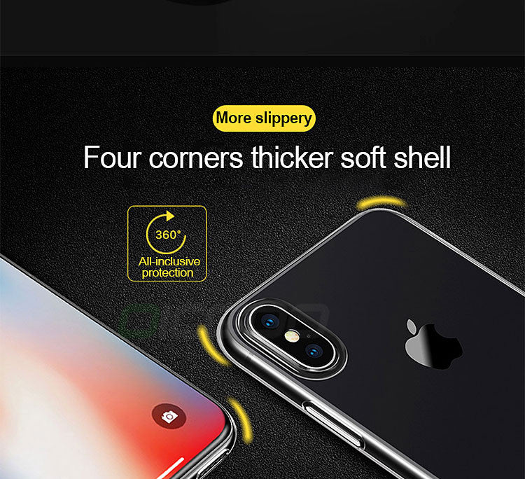 OICGOO Luxury Silicone Transparent TPU Case For iPhone X Ultra Thin Soft Full Cover - iDeviceCase.com