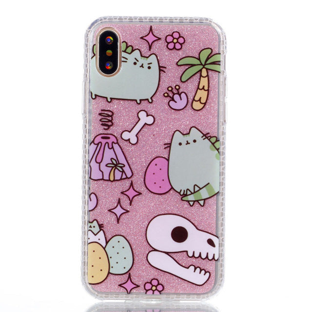 For iPhone 7 6 Plus 8 5 S X Case Cute Silicone Back Case For Samsung Galaxy S8 Plus S7 Edge J7 J5 2016 J3 6 A7 A3 A5 2017 Cover - iDeviceCase.com