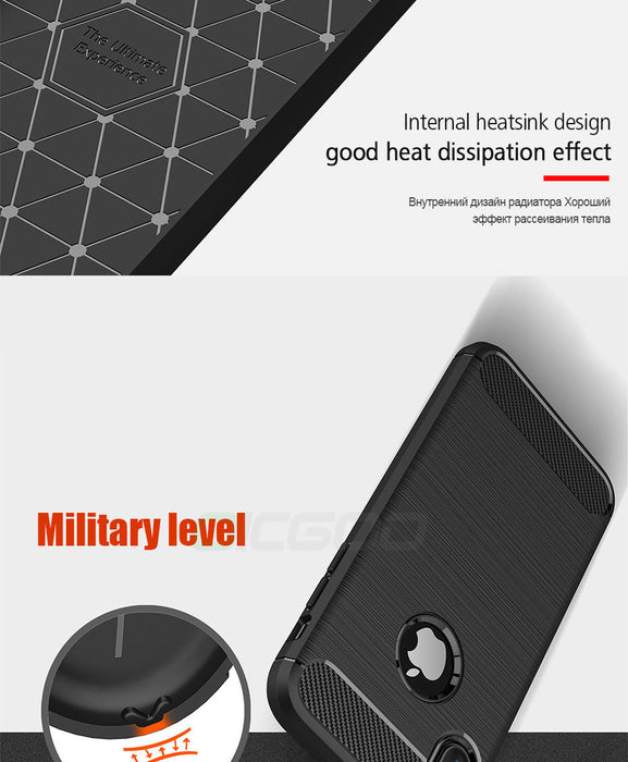 OICGOO Luxury 360 Full Cover Shockproof Carbon Fiber Soft Case For iPhone X Cover Cases - iDeviceCase.com