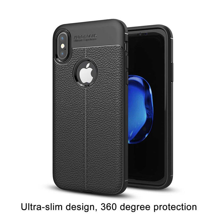 OTAO Phone Case For iPhone X 8 7 6 6S Plus 5 5S SE Litchi Grain Luxury Leather Striae Soft TPU Anti-knock Full Cover Back Bag - iDeviceCase.com