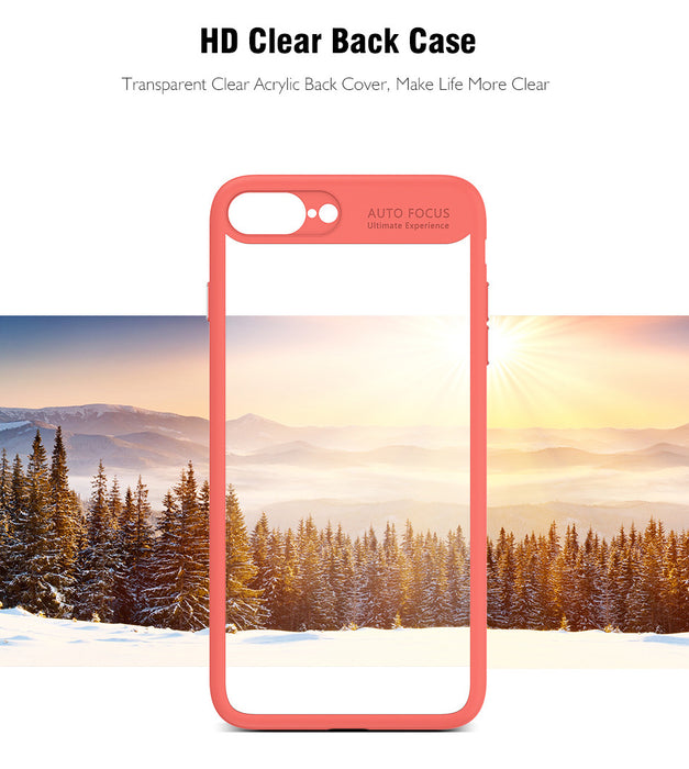 Transparent Back Phone Case For iphone X 6 6s 8 plus case Plastic PC TPU Silicone Full Protect Cover - iDeviceCase.com
