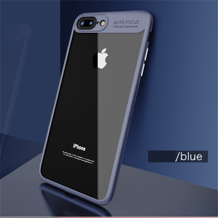 Transparent Back Phone Case For iphone X 6 6s 8 plus case Plastic PC TPU Silicone Full Protect Cover - iDeviceCase.com
