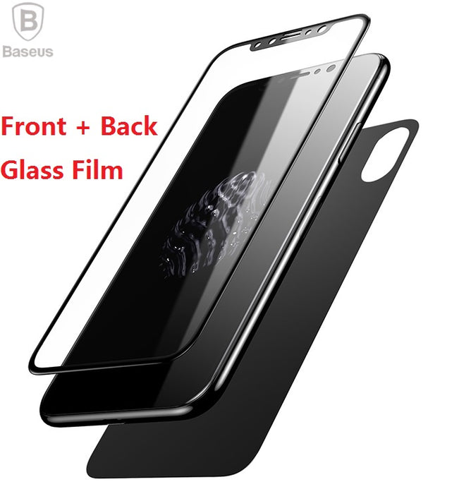 BASEUS Brand ( 0.2mm Front + 0.3mm Back ) Set Tempered Glass Screen Protector - iDeviceCase.com
