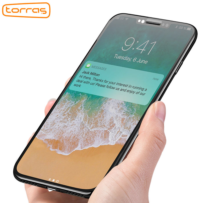 Torras 3D Ultrathin Screen Protector Tempered Film For iPhone X Full Cover Protective Glass Film - iDeviceCase.com