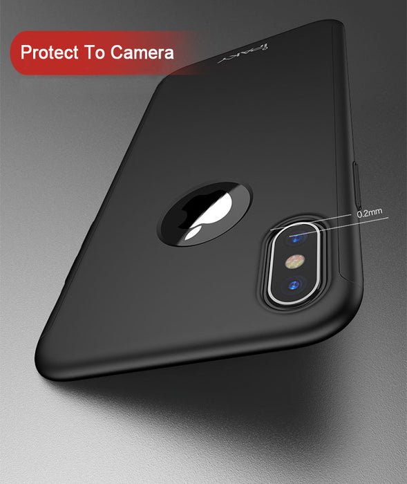 iPaky Brand 360 Degree Full Body Protecive Cover Case For iPhone X Tempered Glass Gift free - iDeviceCase.com