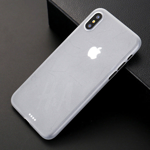 H&A Ultra Thin Matte Transparent Phone Cases For iPhone X Cover Case For iphone X Cases Red 0.3mm Phone Bag Capa - iDeviceCase.com