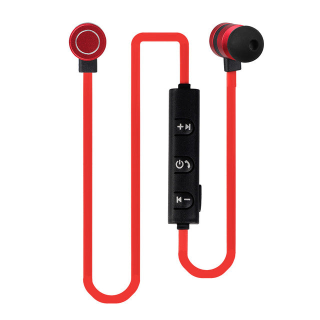 Magnet Metal Sports Bluetooth Earphone Wireless Earbud Stereo Headset with Mic Neckband Headset - iDeviceCase.com