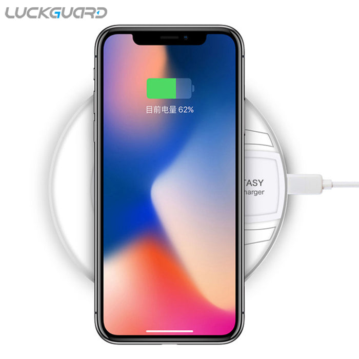 LuckGuard Universal Wireless Chrging LED Light Qi Wireless Charger Pad Power Adapter For iPhone X 8 Plus Samsung Note 8 S8 Plus - iDeviceCase.com