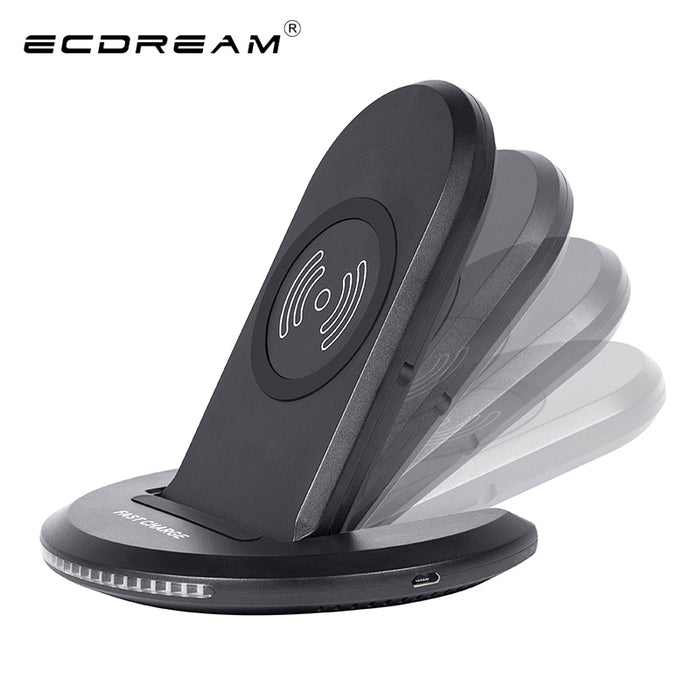 ECDREAM Qi fast wireless charger for Samsung galaxy S8 S7 dock mobile phone battery power charging - iDeviceCase.com
