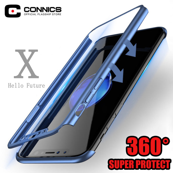 CONNICS 360 Full Coverage Case Fashion Style Anti Slip Phone PC Back Cover Protective Cases - iDeviceCase.com