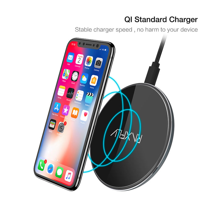 RAXFLY Qi Wireless Charger Adapter Pad For iPhone X 8 Samsung Galaxy S8 Note  8 Original Wireless Charger Dock - iDeviceCase.com