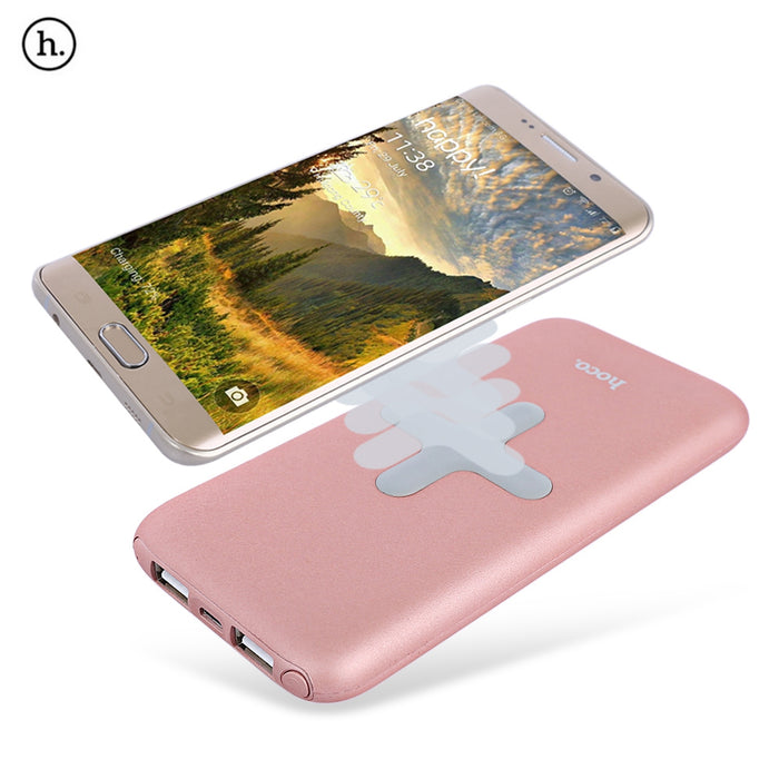 HOCO B11 Wireless Charger 8000mAh Power Bank Dual USB Port for iPhone 8 plus X for samsung note 8 s7 s8 plus - iDeviceCase.com