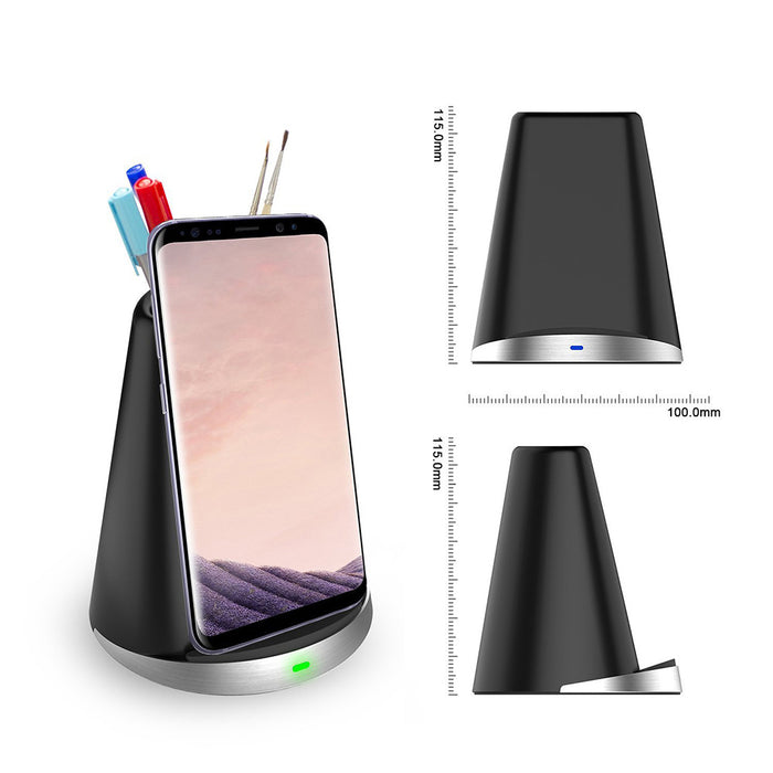 JK70 Fast Charging Qi Wireless Charger For iPhone 8 Plus X Samsung Galaxy S8 Plus S7 Edge Note 8 5 Desk Container Dock Station - iDeviceCase.com
