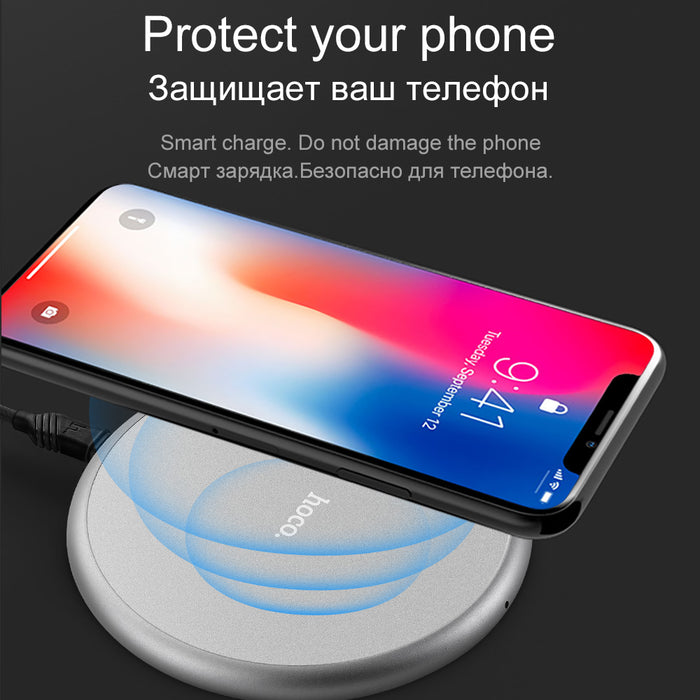 HOCO QI Wireless Charger for iPhone X 8 8 Plus Fast Wireless Charging Pad for Samsung Galaxy S8 S8 Plus S7 Edge 2017 New - iDeviceCase.com