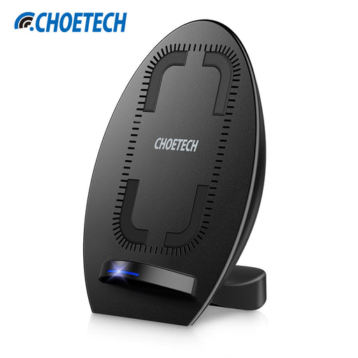 CHOETECH 10W 2 Coil Fast Qi Wireless Charger Phone Charging Pad Stand with Cooling Fan for iPhone 8 X Samsung S8 S7 S6 Edge Plus - iDeviceCase.com