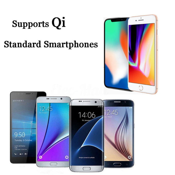 Double Qi Wireless Charger Pad Transmitter Charging Station for Samsung Galaxy S8 S8+ S6 Edge Plus S7 Note5 Note 8 iPhone 8 X - iDeviceCase.com