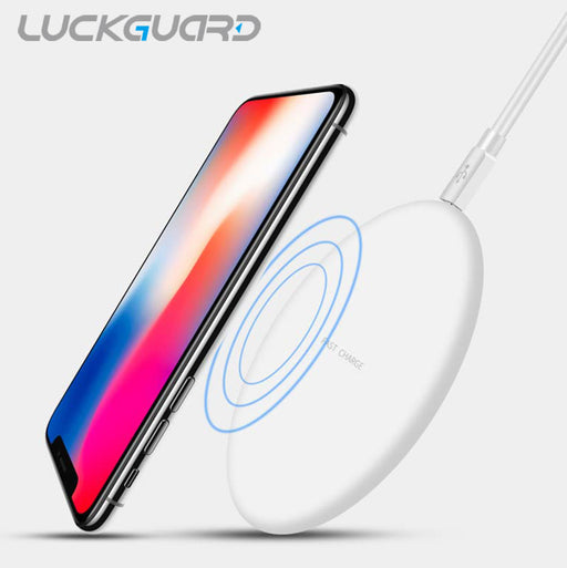 Original LuckGuard Qi Wireless Charger For iPhone X 8 Plus Fast Charger 2A For Samsung Note 8 S8 Plus S7 S6 Edge Charging Pad - iDeviceCase.com