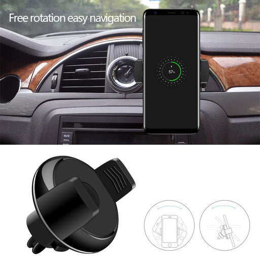 360 Degree Rotation QI Standard Phone Car Magnetic Wireless Charger Cargador Coche - iDeviceCase.com