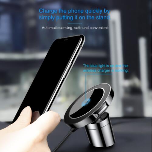 Baseus Car Mount Qi Wireless Charger Fast Wireless Charging Magnetic Car Phone Holder - iDeviceCase.com