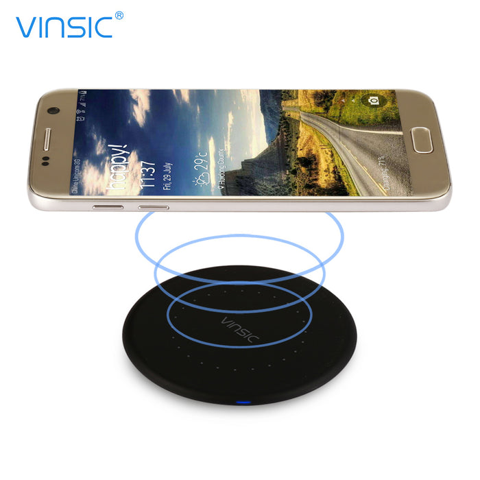 VINSIC VSCW114 5V 1A Qi Wireless Charger Mini Ultra Slim with Cable - iDeviceCase.com