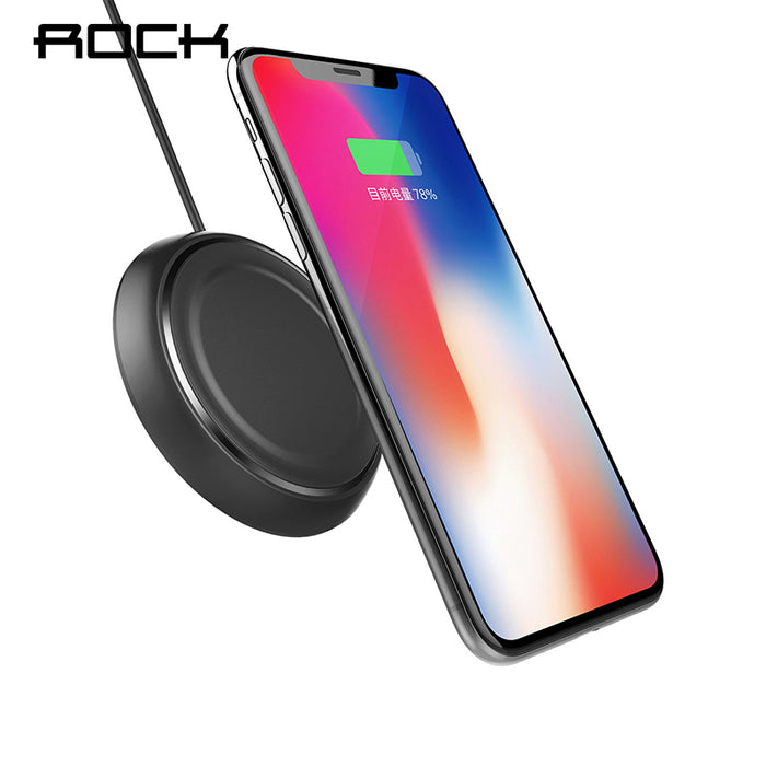ROCK Original Mini Wireless Charger Black color For iphone X LG G2 GALAXY Note 8 - iDeviceCase.com