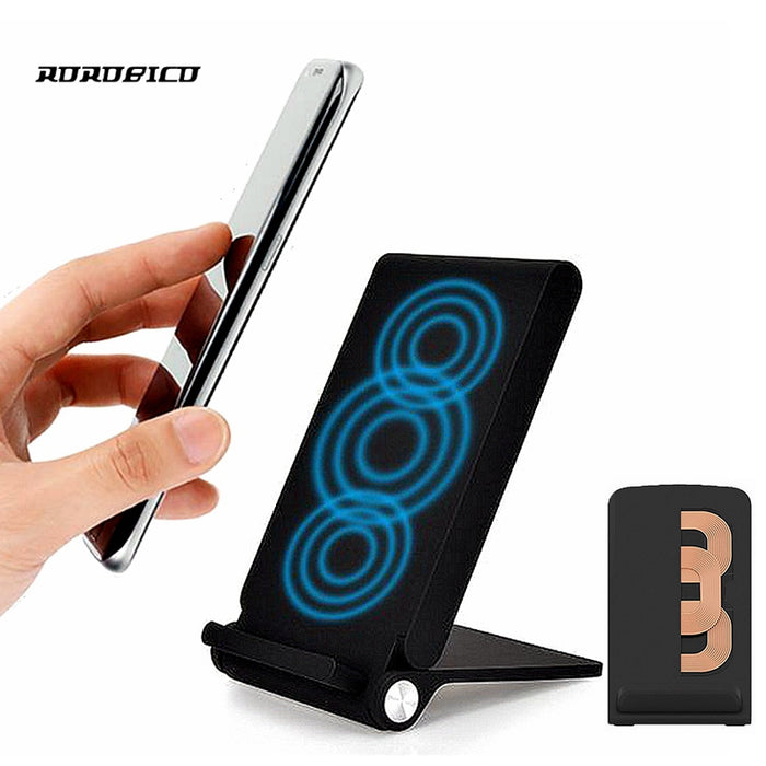 ROROBICO 3 Coils Foldable QI Fast For iPhone X For iPhone 8 8Plus Wireless Charger For Samsung Galaxy S6 S7 Edge S8 Plus Note 8 - iDeviceCase.com