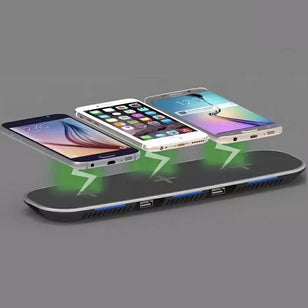 QI Triple Wireless Charger Pad Charger with Dual USB Charger 10pcs/lot - iDeviceCase.com