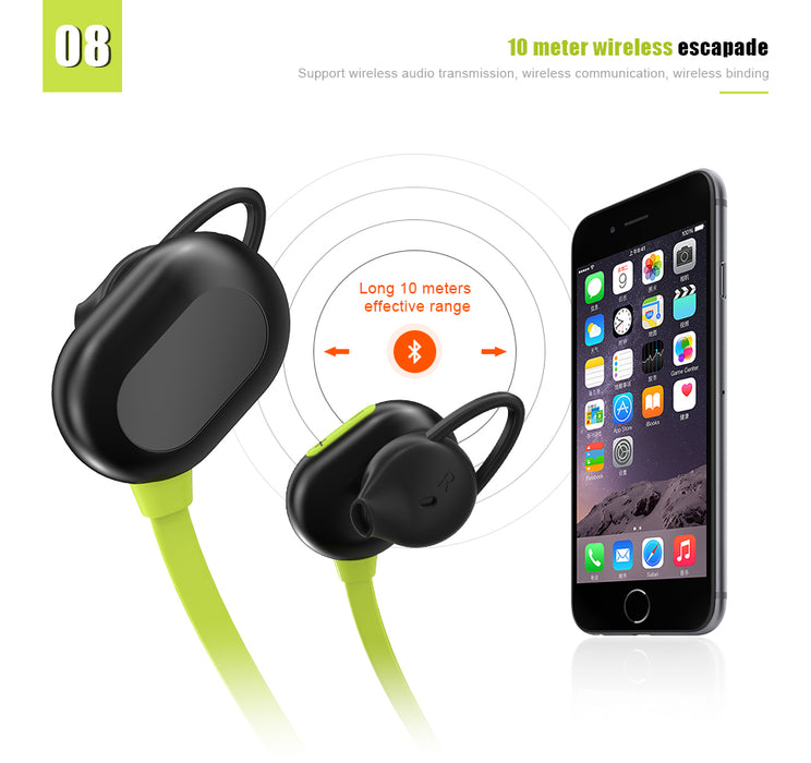 FLOVEM Bluetooth Earphone Sports Stereo Earpiece Wireless Magnetic Earpieces For iPhone 7 6S Plus For iPod iPad Samsung S8 S7 S6 - iDeviceCase.com