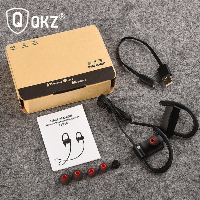Original QKZ QG10 Bluetooth Headset Wireless Sport Bluetooth Earphone with Mic Noise Cancelling Headset fone de ouvido - iDeviceCase.com