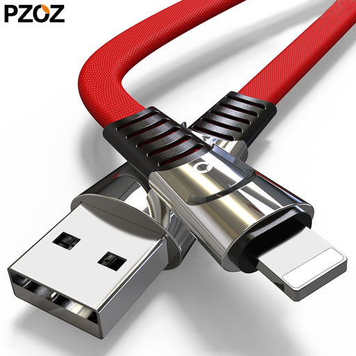 Pzoz For iphone Xs Max Charging Cable Usb Zinc Alloy Metal Fast Charger For iphone X 8 7 6 s 6s 5s Short Cord Mobile Phone Cable - iDeviceCase.com