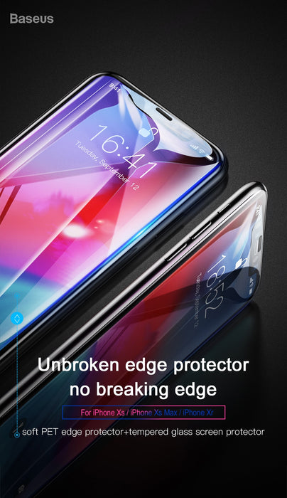 Baseus 0.23mm Screen Protector For iPhone XS Max XR Tempered Glass Front Cover Film Protective Glass For iPhone 6.5 6.1 5.8 inch - iDeviceCase.com