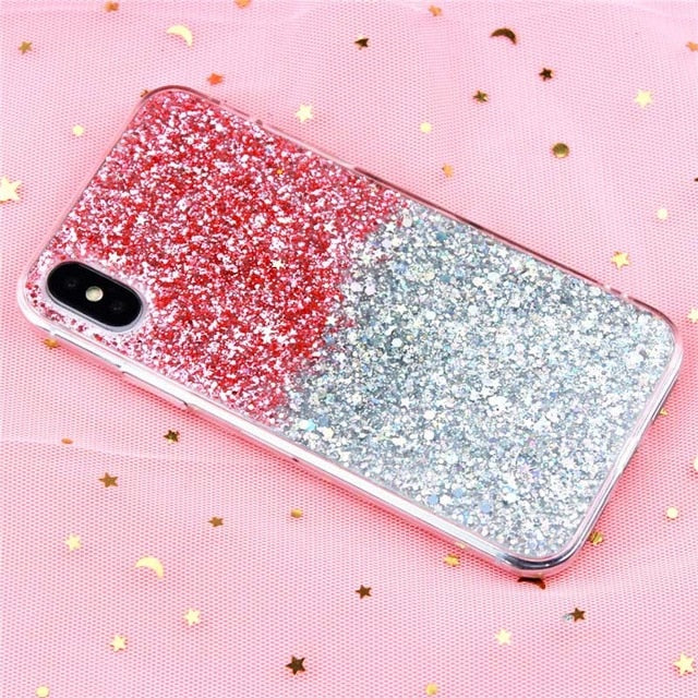 MaxGear Phone Case for iPhone 6 6S Case Silicon Bling Glitter Crystal Sequins Soft TPU Cover Fundas for iPhone 5 5S 7 8 Plus XS - iDeviceCase.com