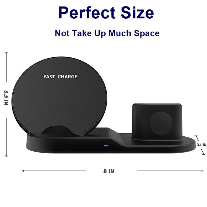10W Qi Wireless Charger For Iphone X 7 8 Plus 3 IN 1 Fast Chargeur Quick Charge For Apple Watch Airpods Cargador Inalambrico - iDeviceCase.com