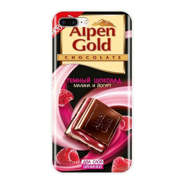 For iPhone 6 S 6S 7 8 X XR XS Max Case Silicone Funny Chocolate Russian Soft Cover For Apple iPhone 8 7 6S 6 S Plus Phone Case - iDeviceCase.com